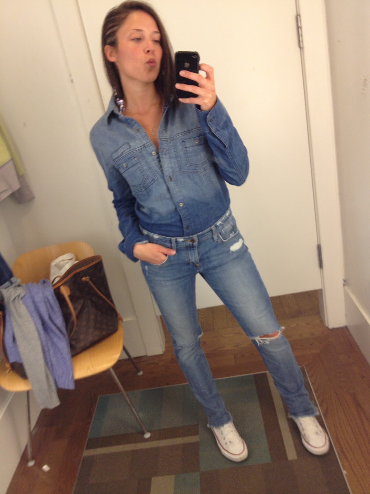 Buying Jeans Selfie